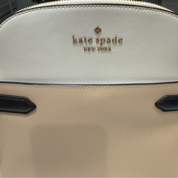 Kate Spade Staci Dome Backpack Beige & White Saffiano Leather Bag KG022 NEW $359 - Picture 4 of 16